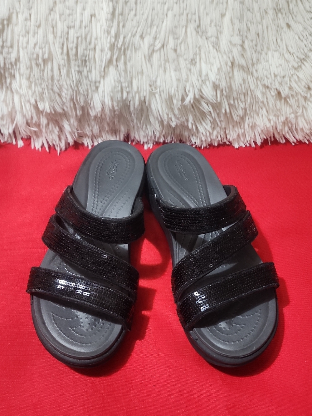 Crocs Women's Boca 2.0 Sequins Strappy Wedge Sandals